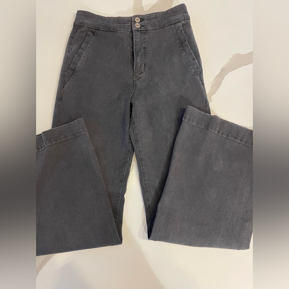 Jessica Simpson Charcoal Wide-Leg Trousers